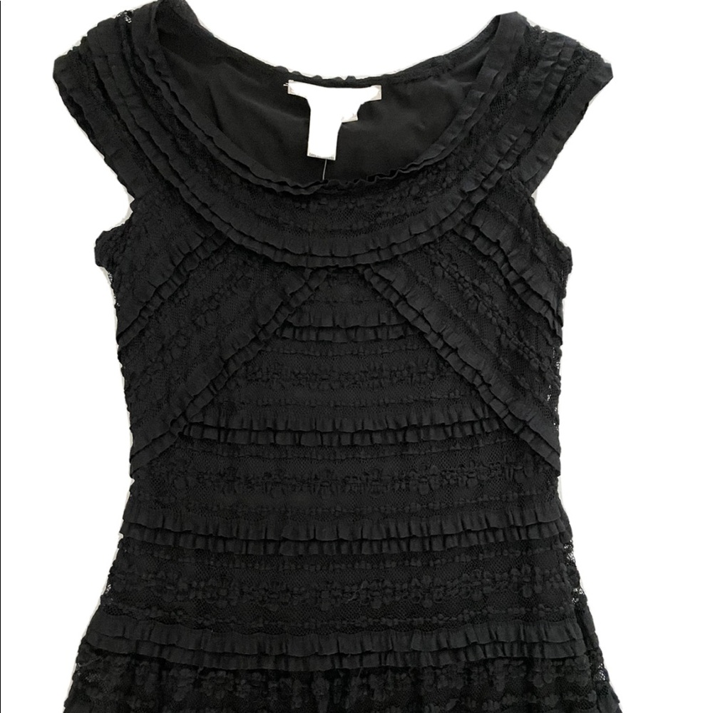 Max Studio Black Lace Cap Sleeve Cocktail Dress NWT - Picture 2 of 9